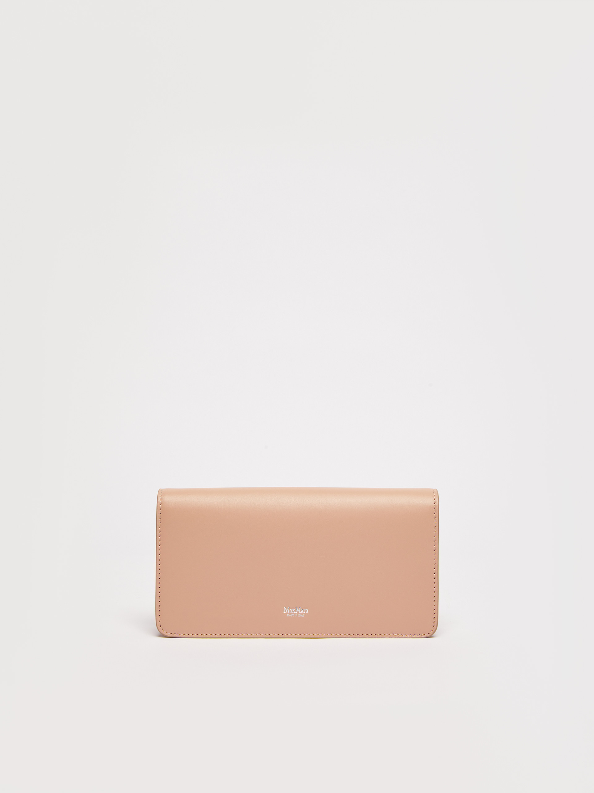 Max Mara Leather Phone Pouch In Pink