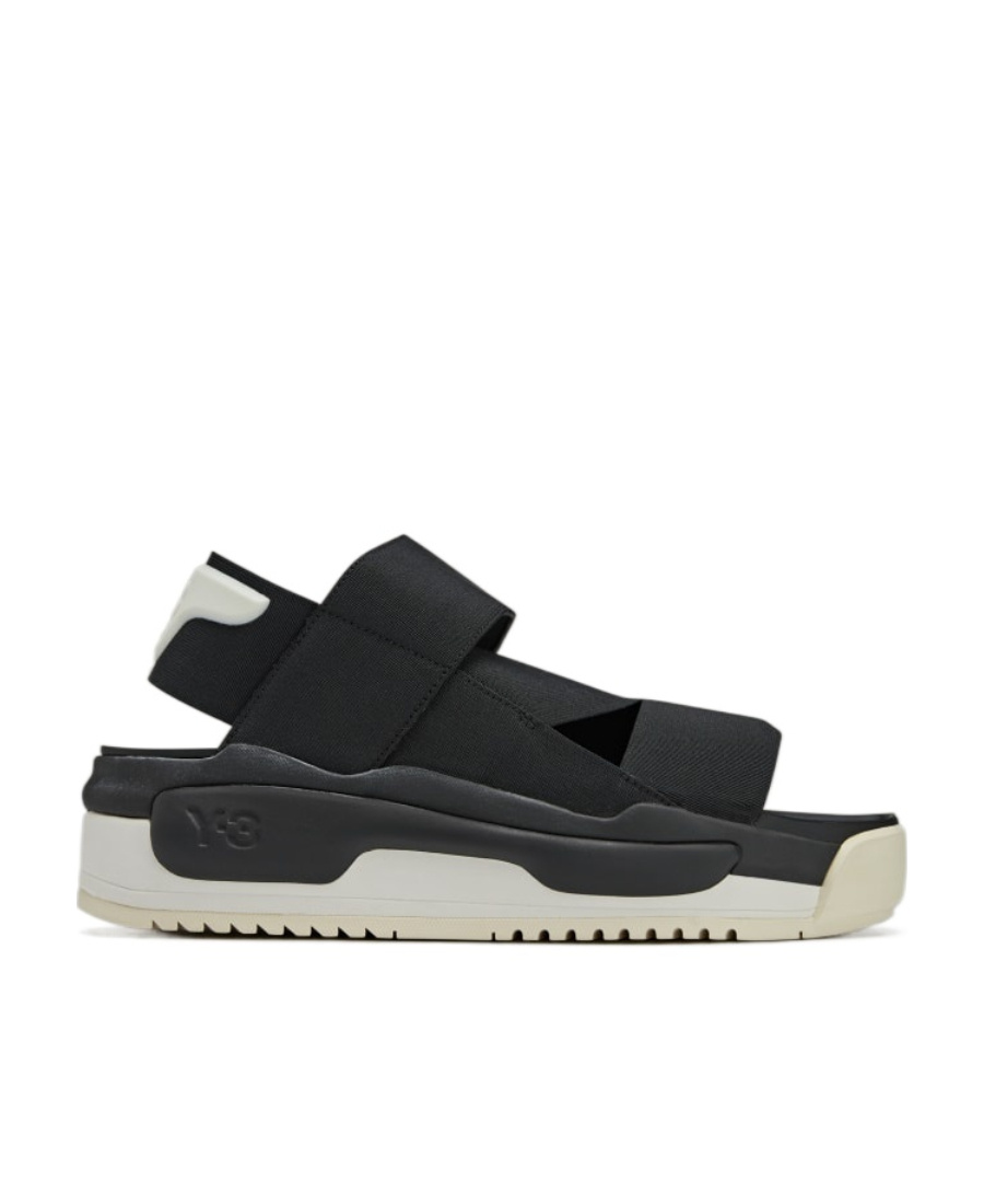 Shop Y-3 Hokori Wedge Sandals In Black