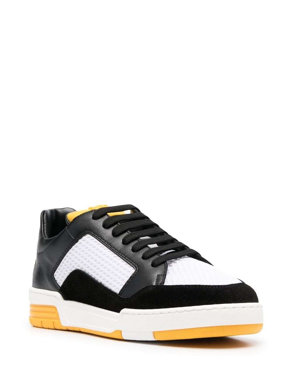 Moschino Rubber Sole Sneakers With Teddy Bear Motif In Black