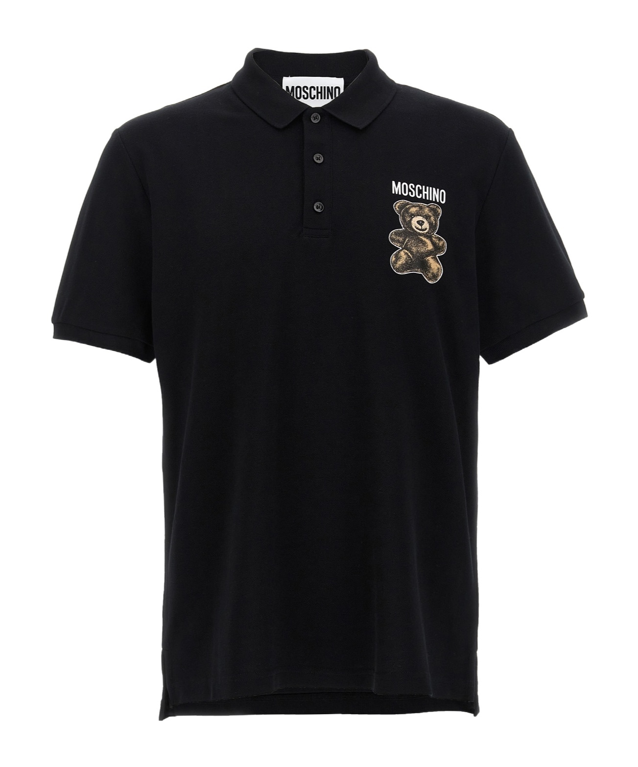 Moschino Short-sleeved Polo Shirt In Black