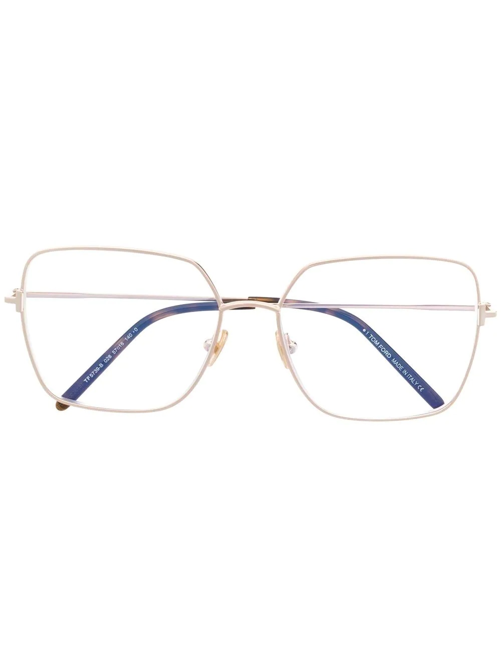 Tom Ford Ft5739-b Geometric-frame Glasses In White