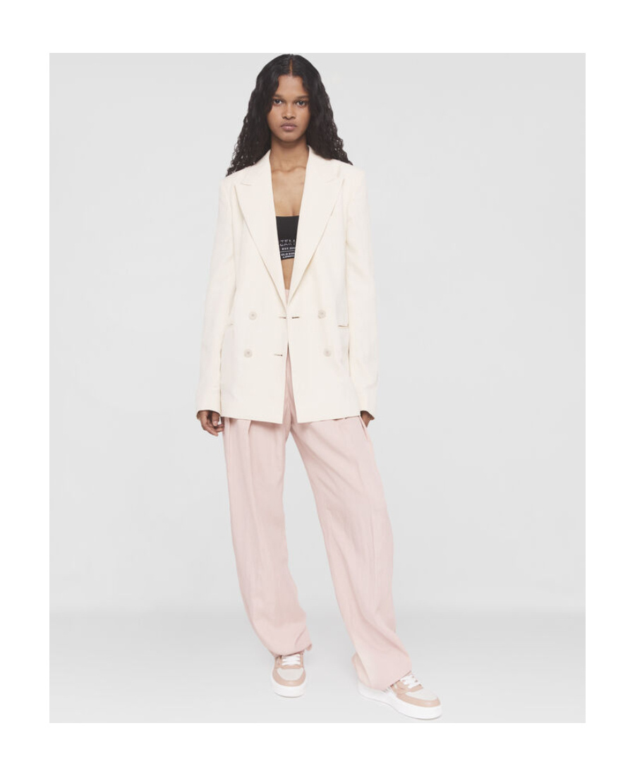 Stella Mccartney Double-breasted Tailored Blazer In White