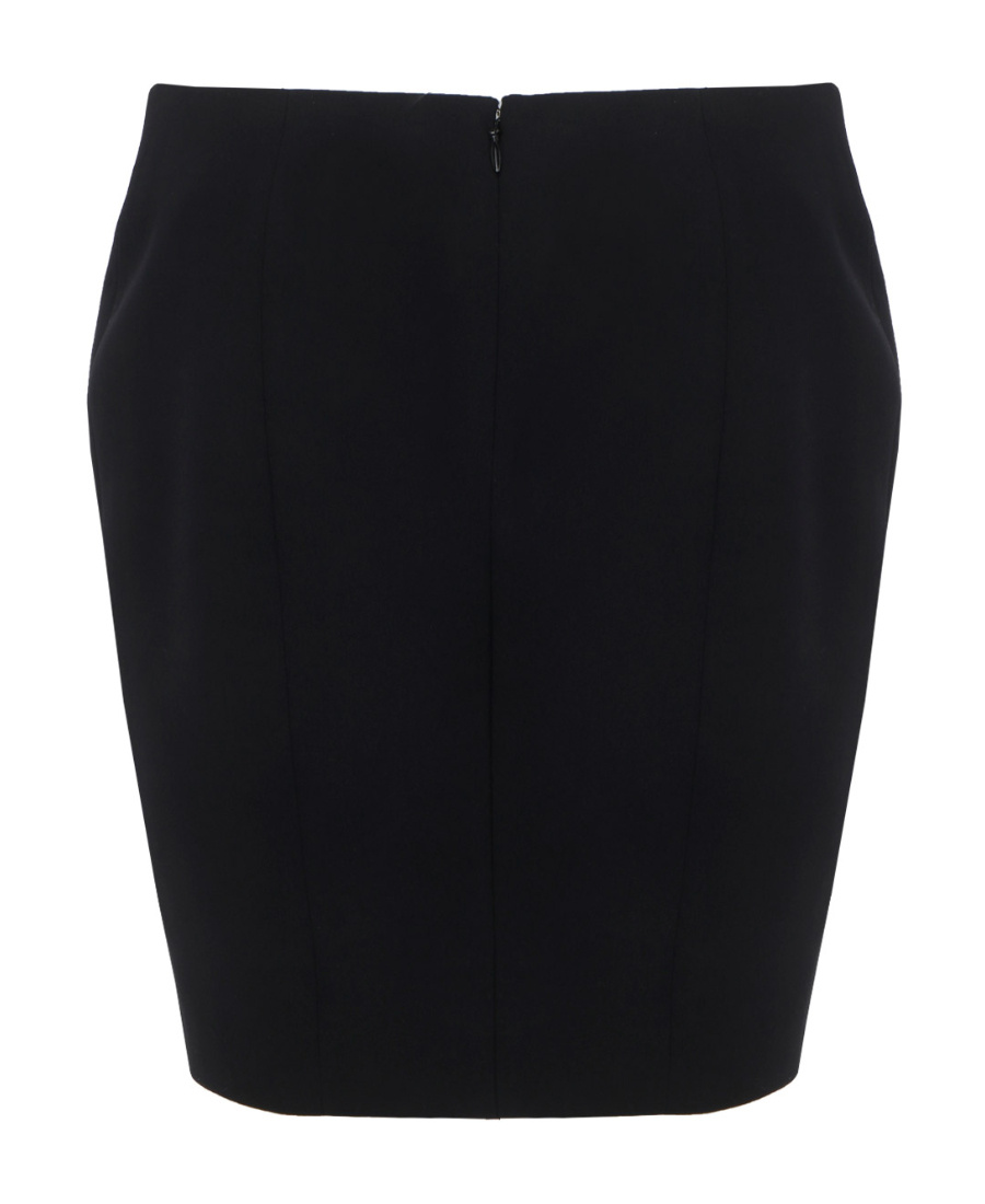 Balmain Curved-waist Fitted Skirt In Black