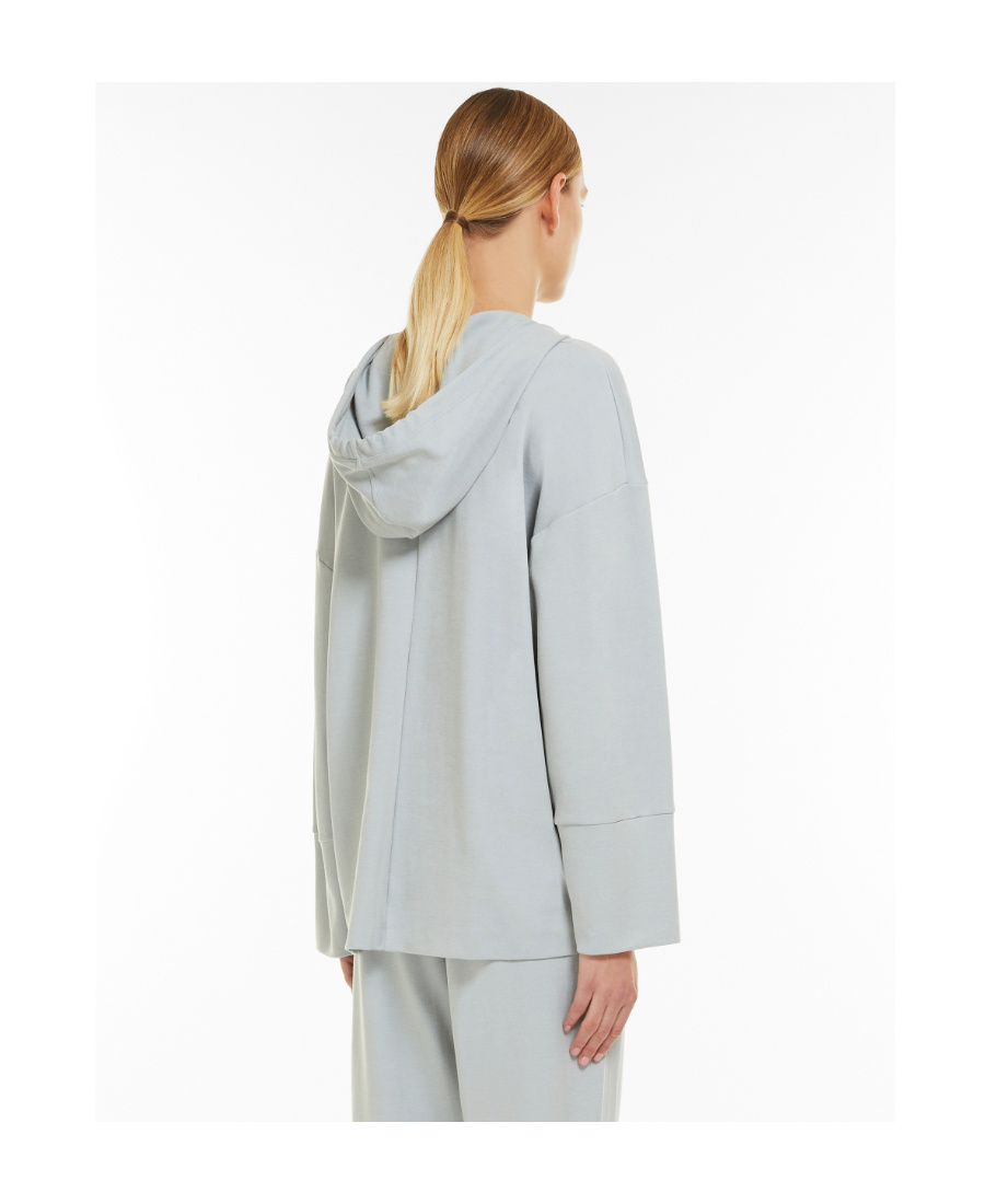 Shop Max Mara Hooded Hoodie With Large Profile In White