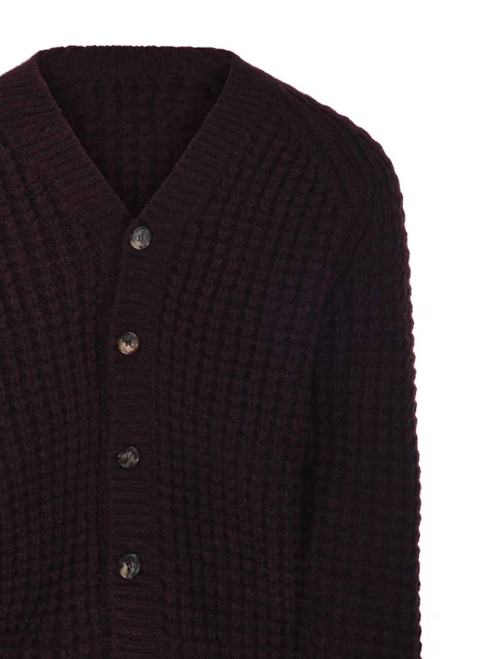 Roberto Collina Ribbed Knit V-neck Cardigan Clothing In Black