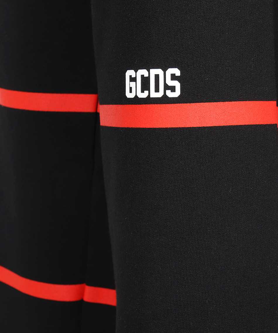 Gcds Logo-stripe Drawstring Trousers In Black