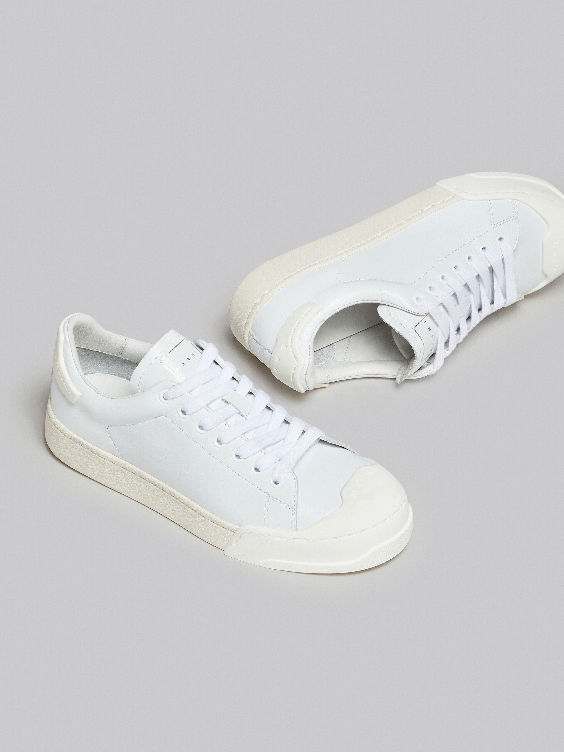 Marni Dada Bumper Leather Sneakers In White