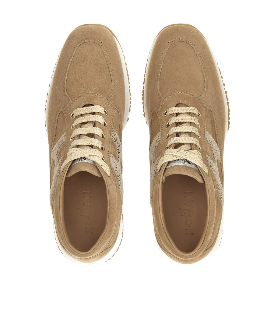 Hogan Interactive Low-top Sneakers In Brown