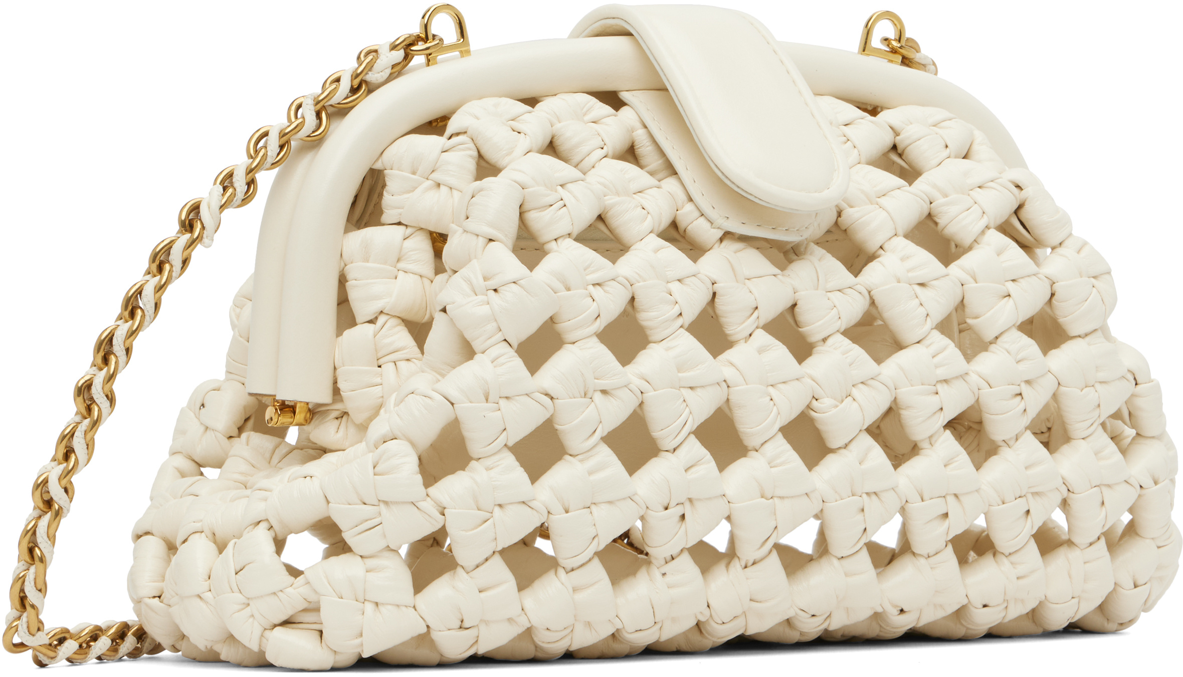 Bottega Veneta Small Lauren Shoulder Bag In White