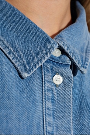 Samsoe & Samsoe Samos Denim Button-up Shirt In Blue