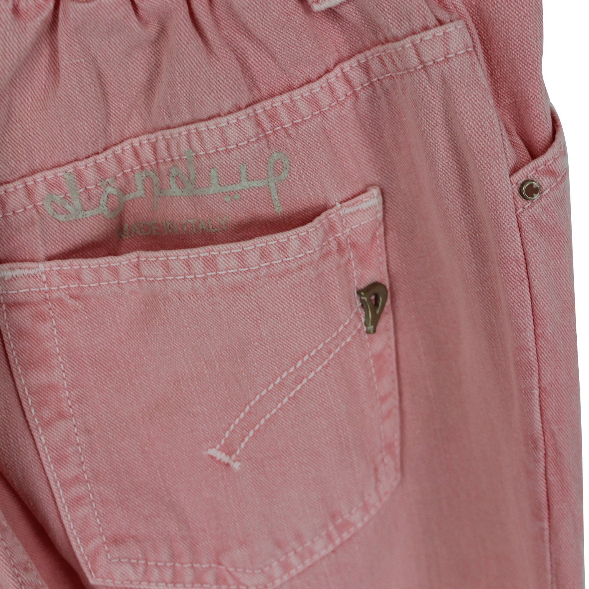 Dondup Bambina Pantalone Bull Rosa In Misto Cotone In Pink