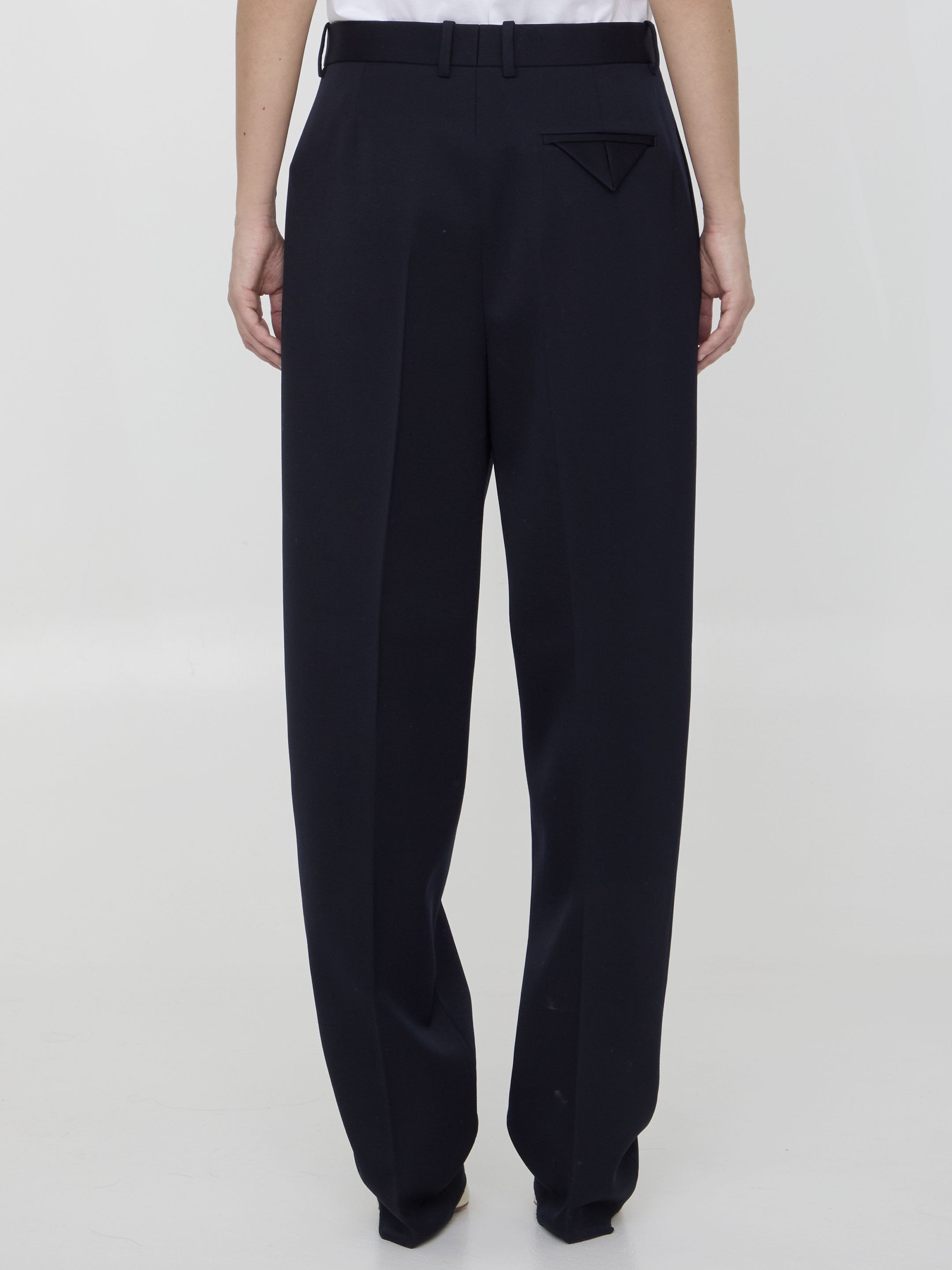 Bottega Veneta Twill Low Crotch Pants In Black