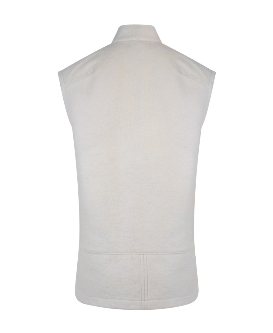 Stone Island Zip-up Sleeveless Gilet In White