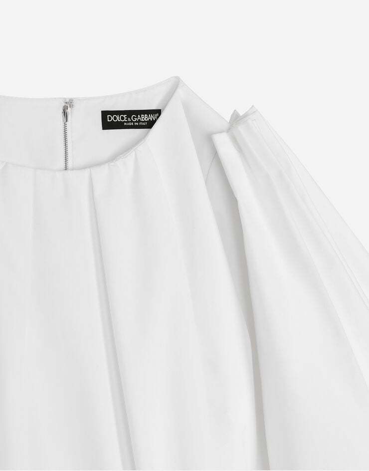 Dolce & Gabbana Puff-sleeve Cotton Dress In White