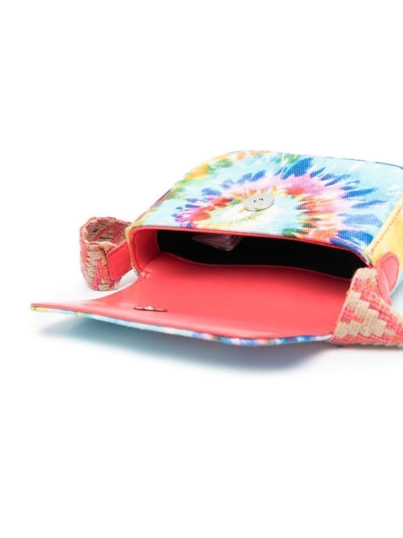 Palm Angels Tie-dye Asymmetric Bag In Blue
