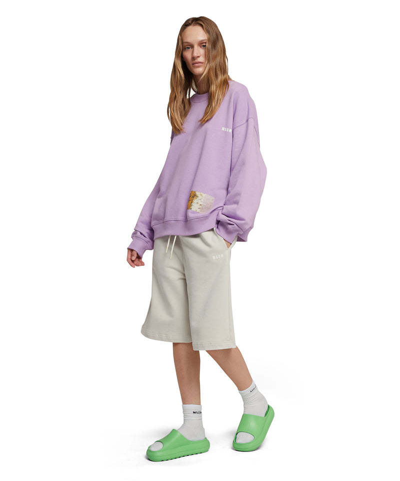 Msgm Drawstring Track Shorts In White