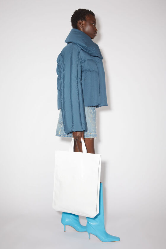 Acne Studios Cotton Blend Tote With Adjustable Strap In White