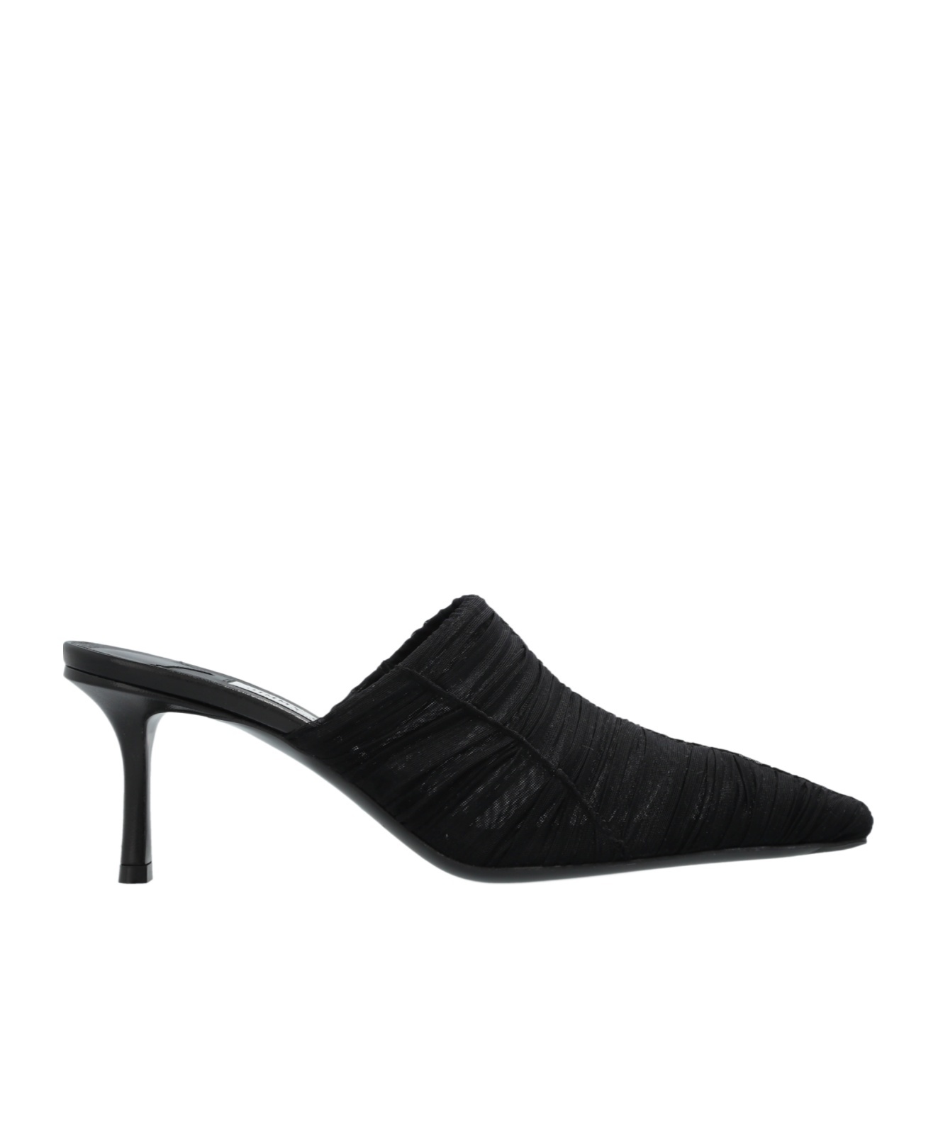Jimmy Choo Draped Pointed Toe Stiletto Mules In Black