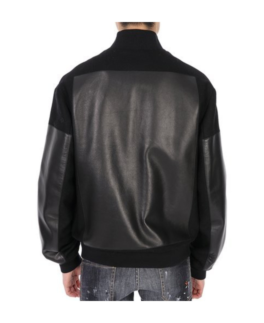 Mcq By Alexander Mcqueen Long-sleeved Baseball Jacket In Black