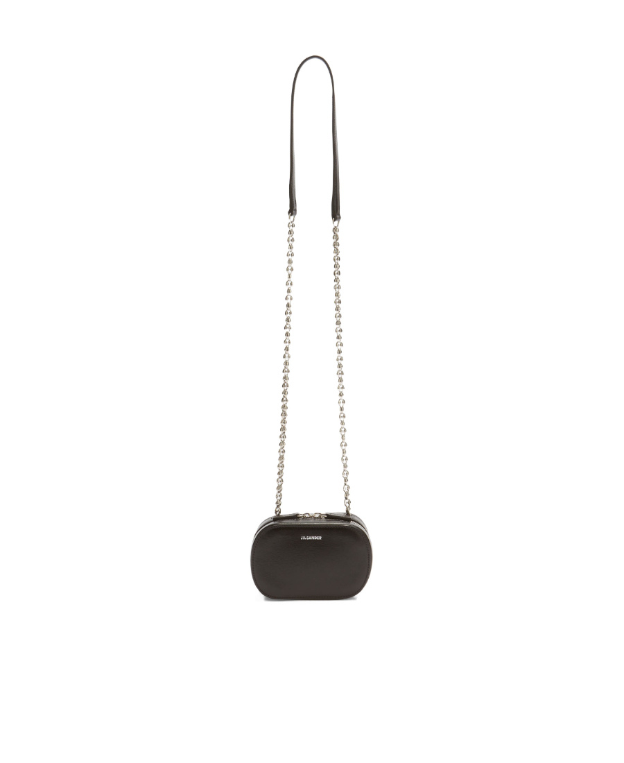 Jil Sander Smooth-leather Mini Crossbody Bag In Black