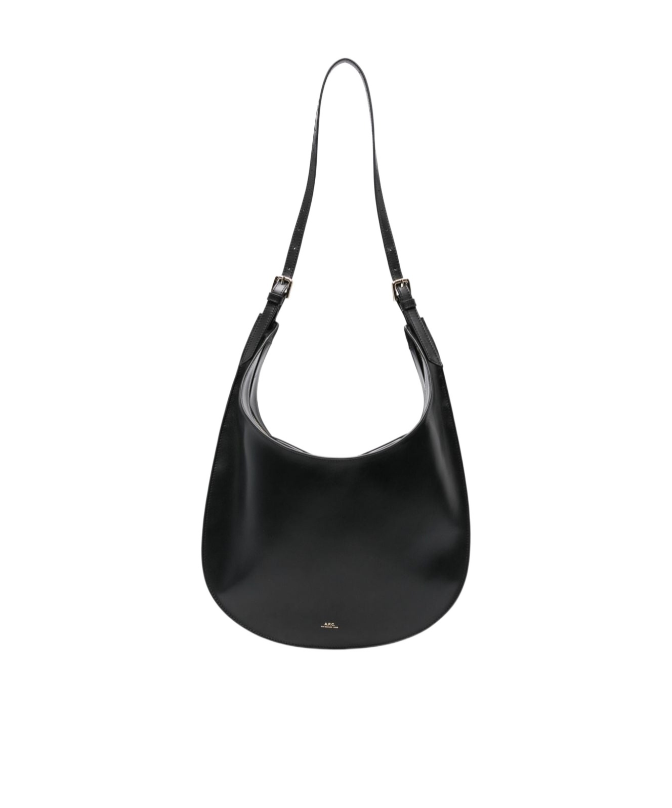 Apc Iris Leather Shoulder Bag In Black