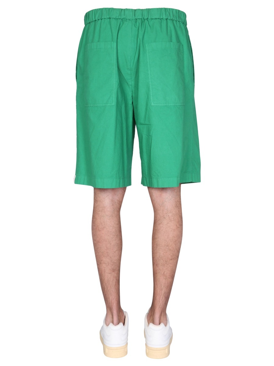 Jil Sander Relaxed Fit Bermuda In Green