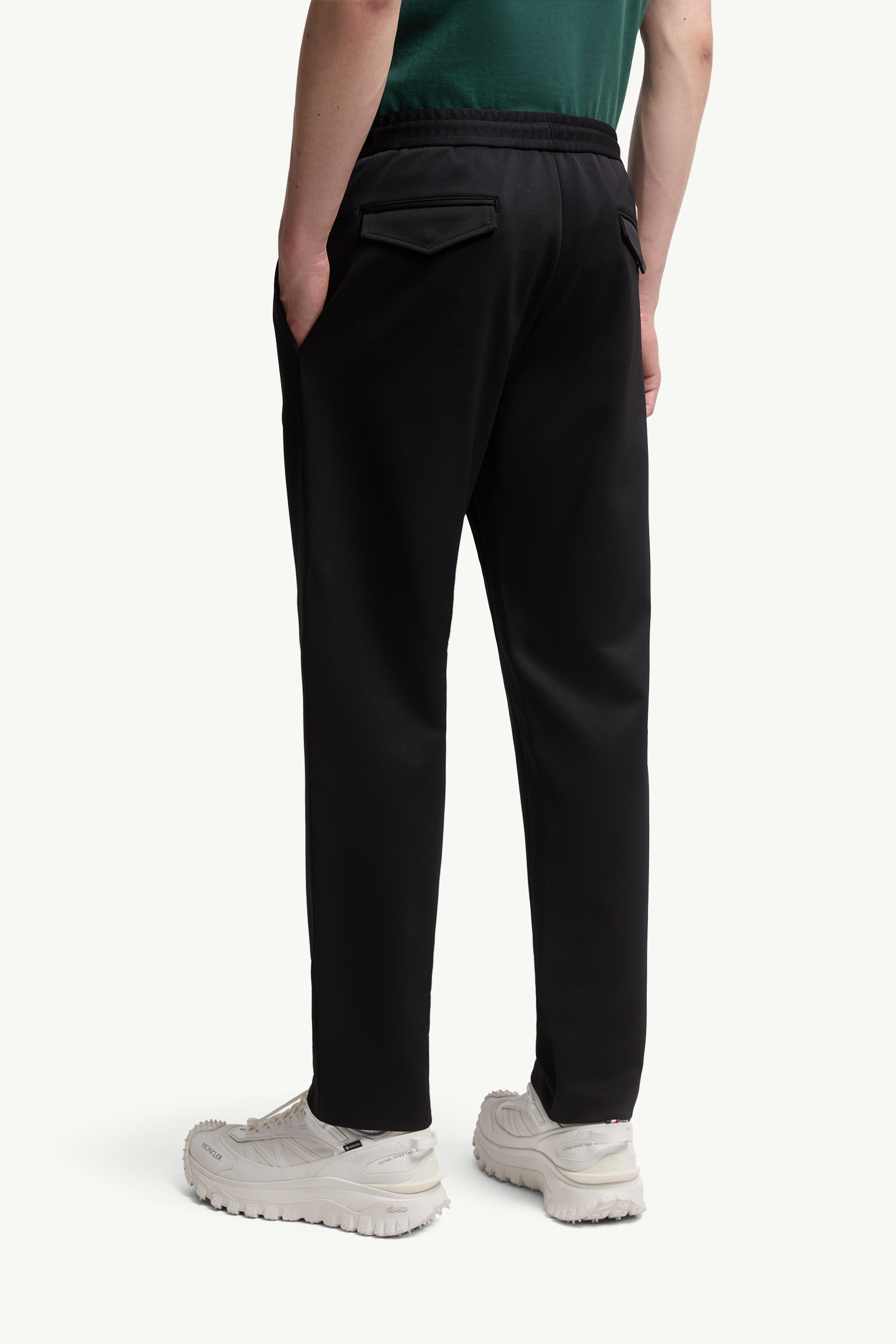 Moncler Water-repellent Jogging Pants Blue In Black