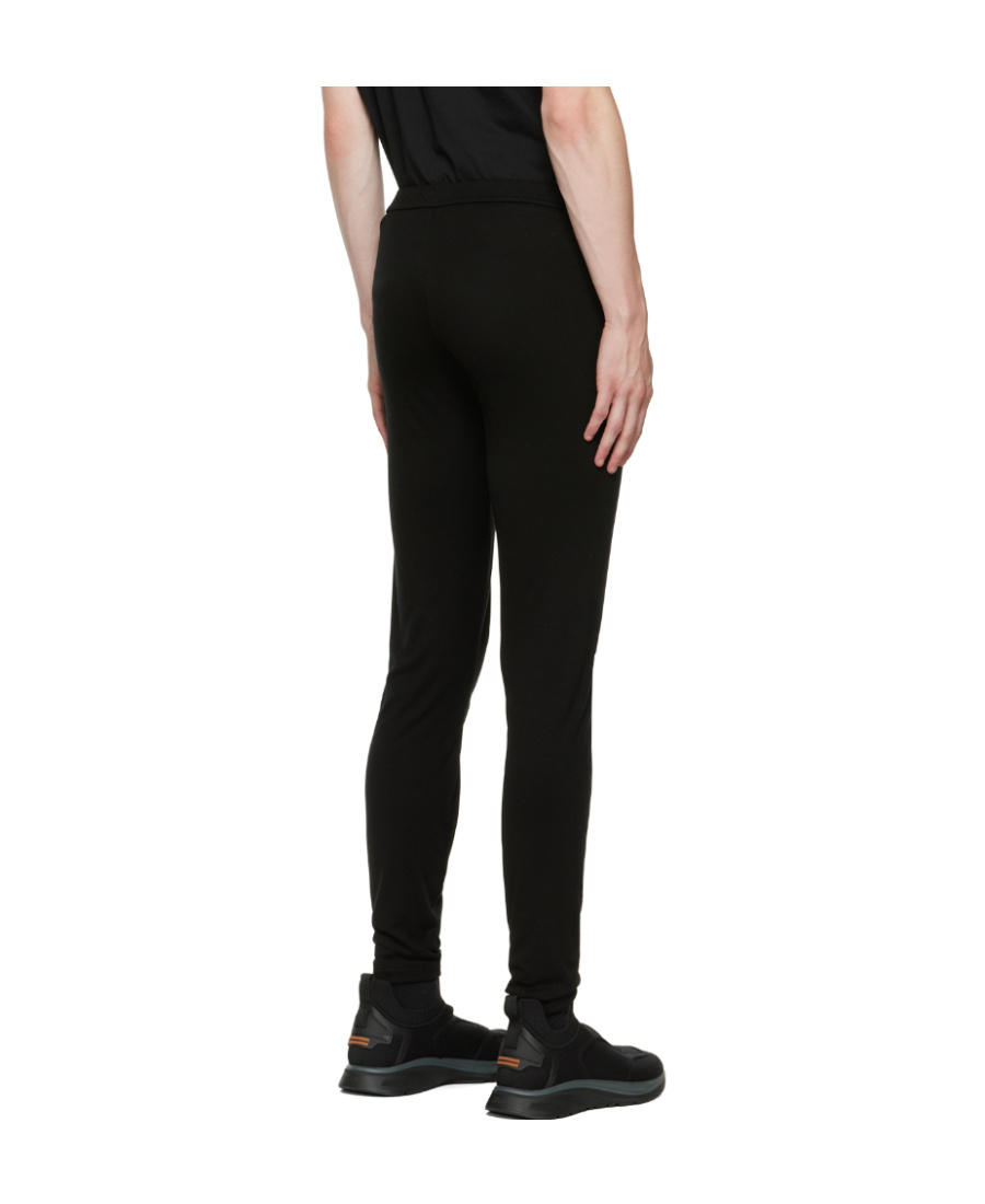Zegna Logo Warm Casual Pants In Black