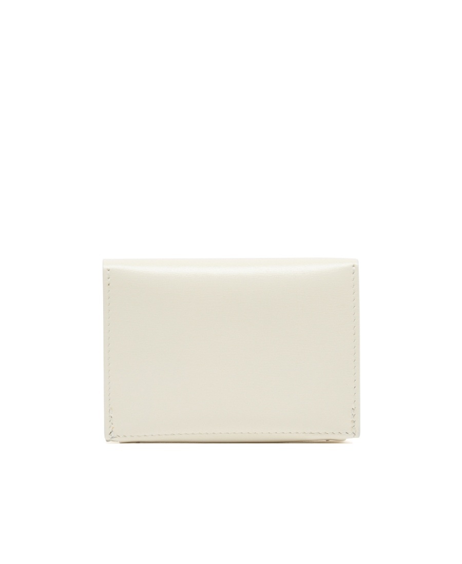Jil Sander Logo-stamp Leather Card Holder In White