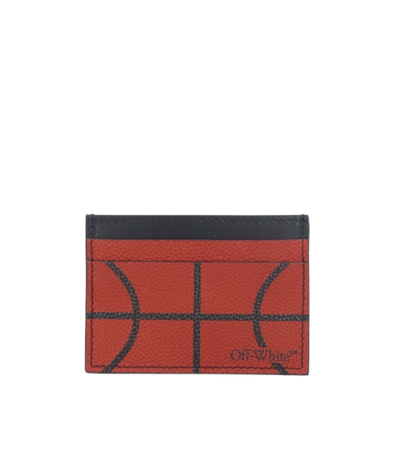 Off-white Logo Printed Card Holdler In Red