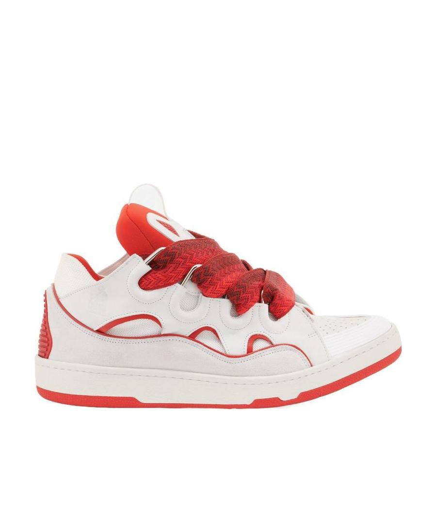 Lanvin Curb Leather Sneaker In White