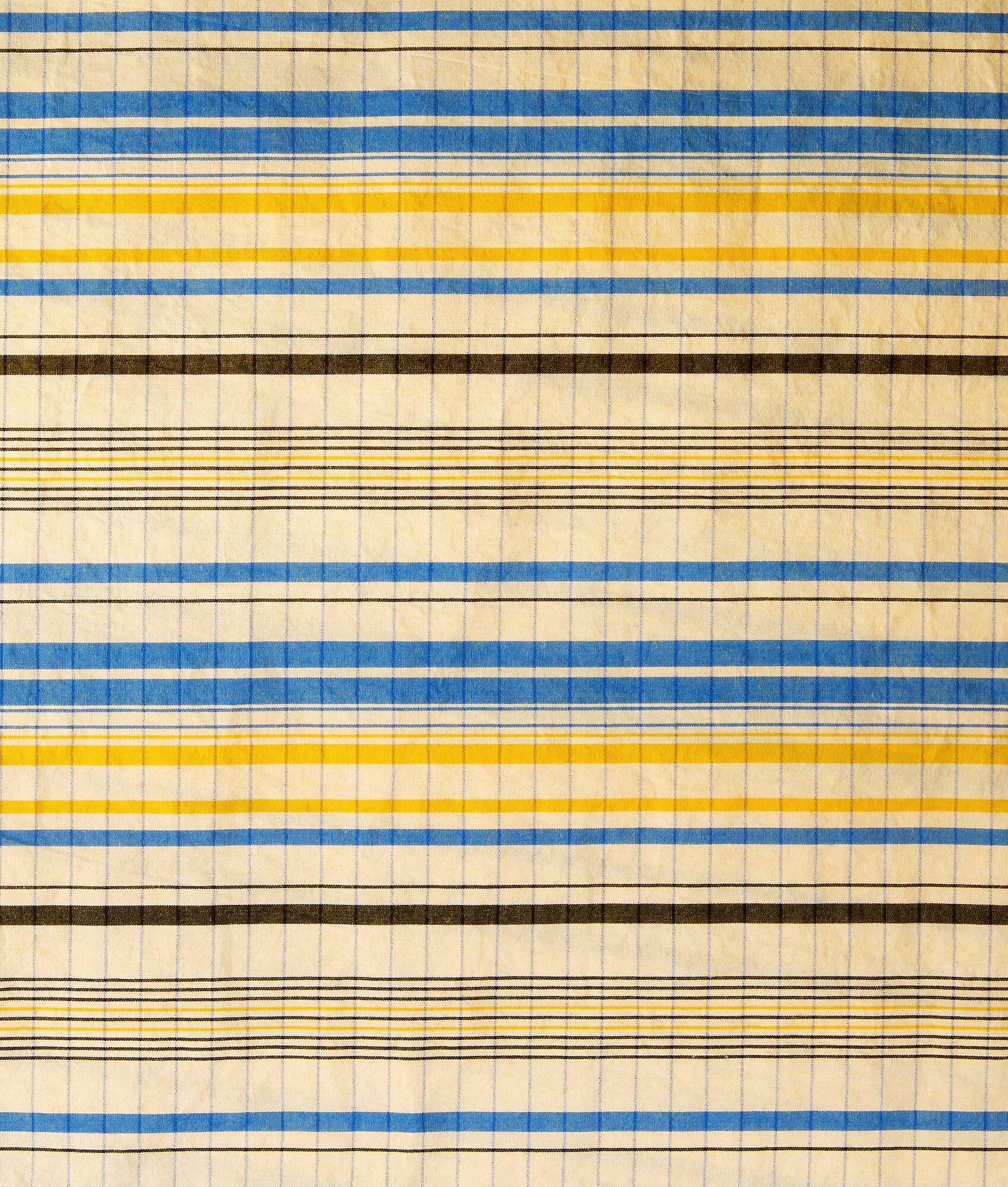 Shop Bottega Veneta Checked Cotton Dress In Yellow