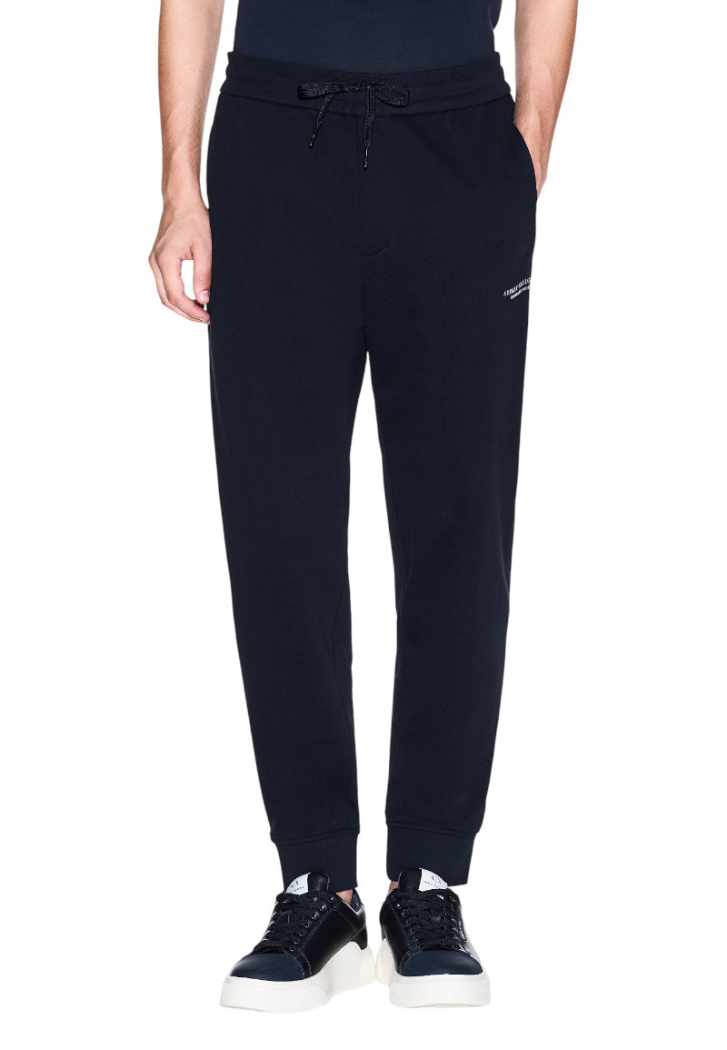 Armani Exchange Logo Jogging Pants In Blue