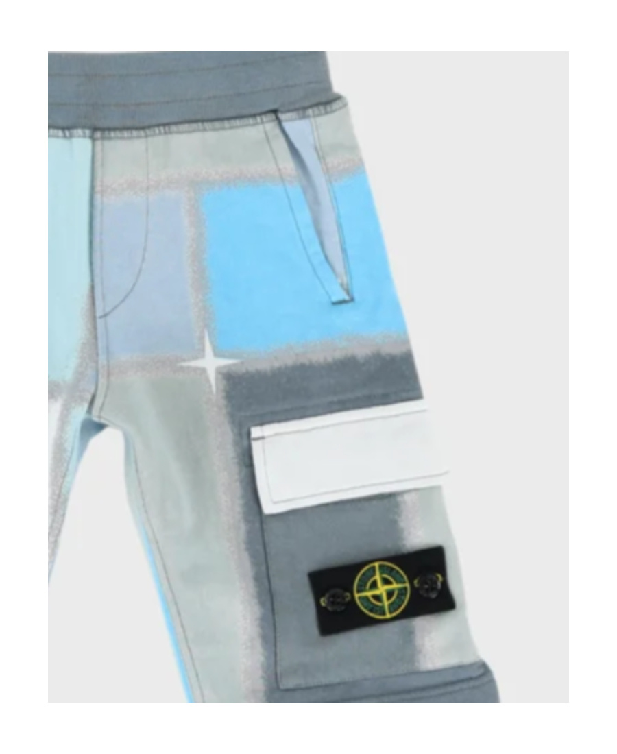Stone Island Logo Shorts In Gray