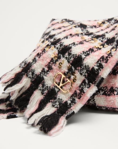 Shop Valentino Fringed Wool And Cashmere Scarf