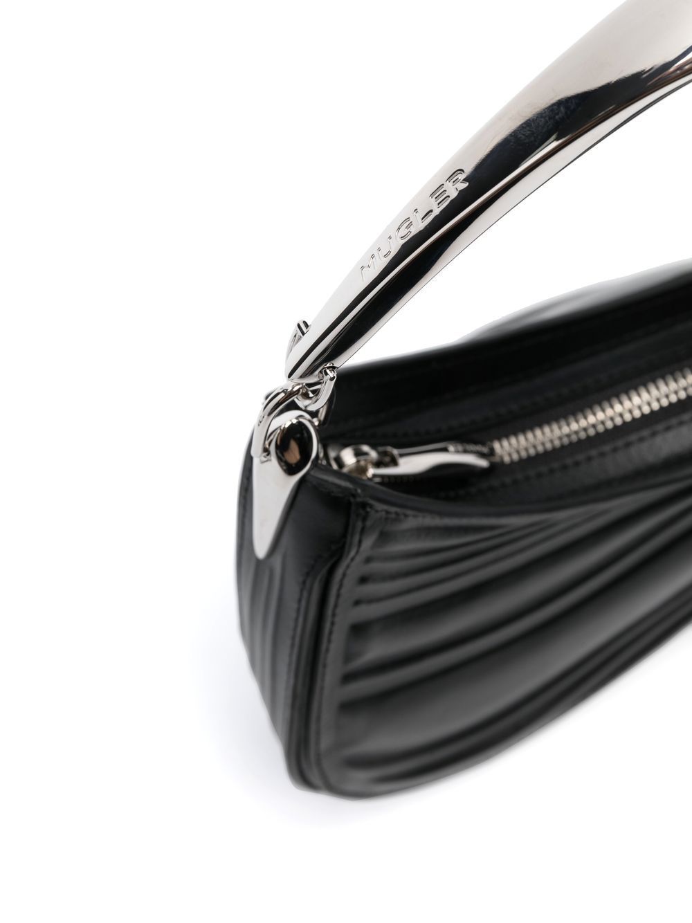 Mugler Black Small Spiral Curve 01 Bag In Black