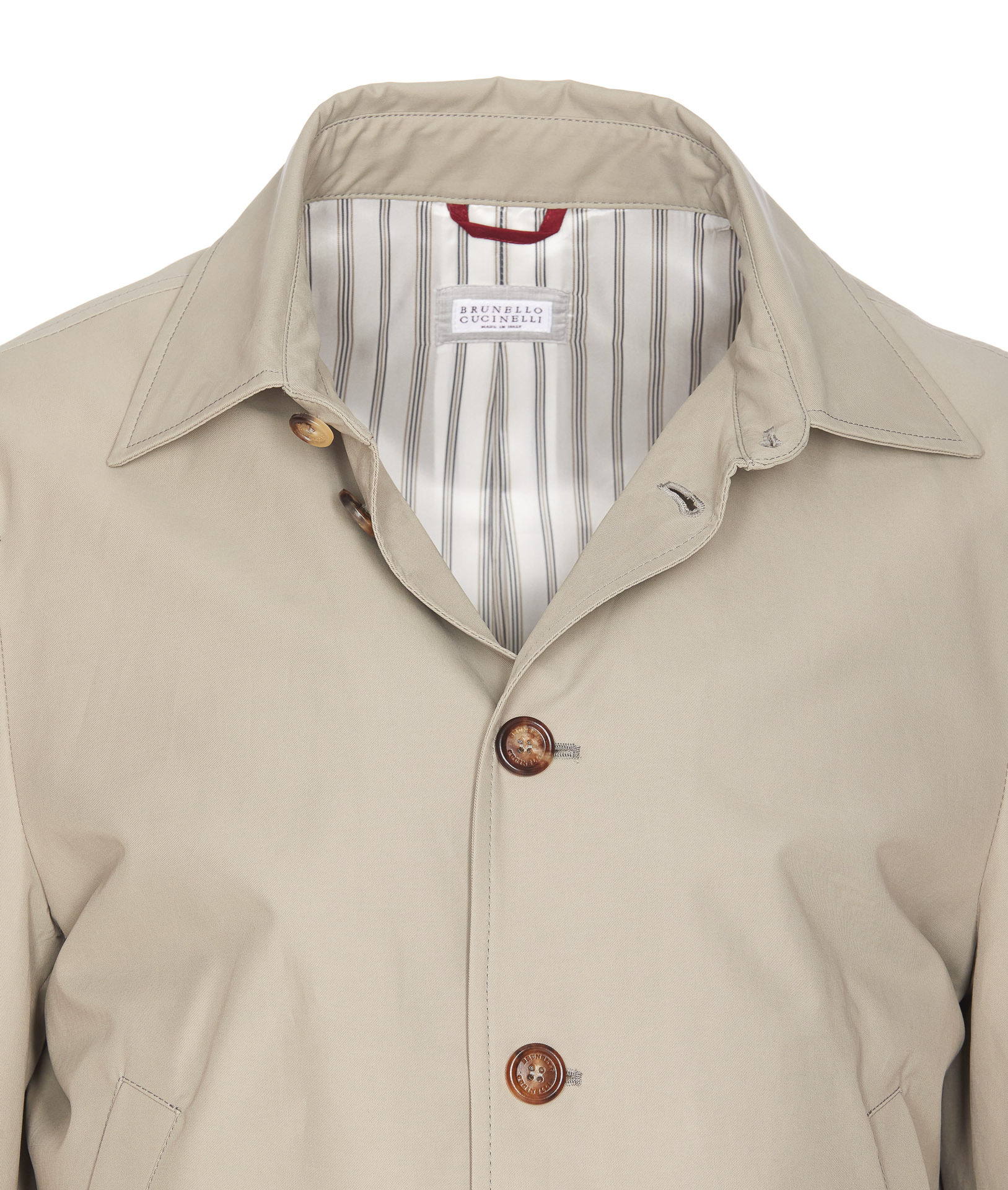 Brunello Cucinelli Elasticized Waist Kaky Jacket Pockets In Nude