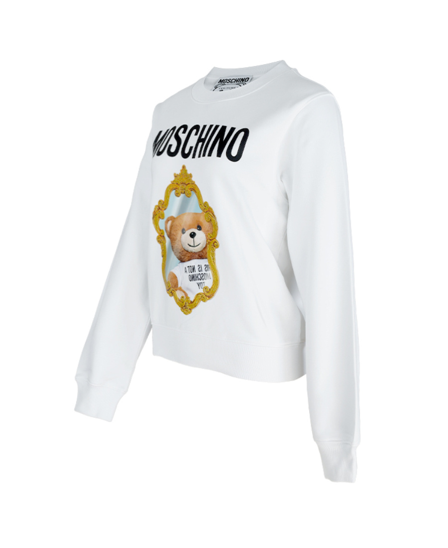Moschino Couture Woman Sweatshirt White Size 14 Organic Cotton In White