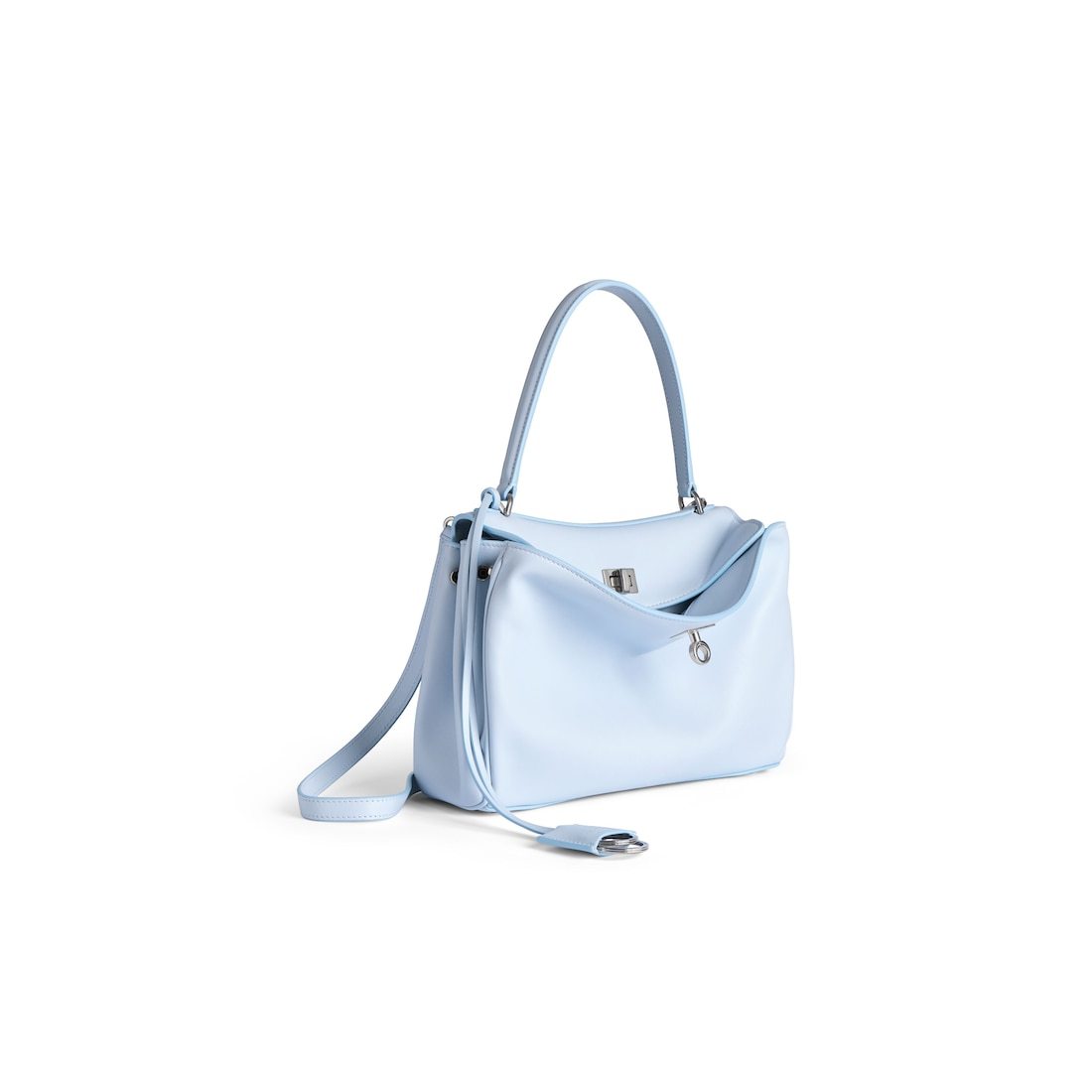 Balenciaga Rodeo Small Calfskin Top-handle Bag In Blue