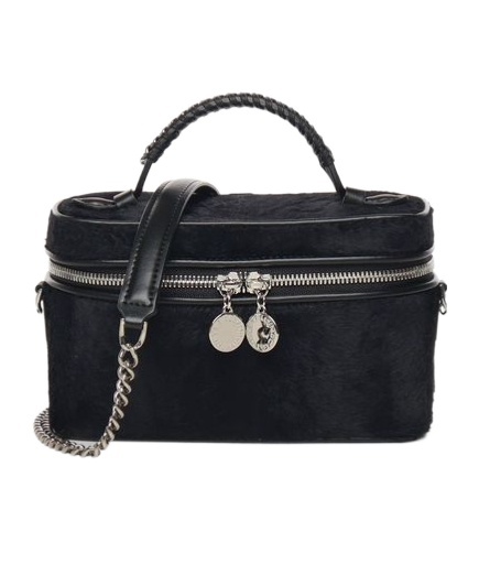 Stella Mccartney Chain Zipper Shoulder Bag In Black