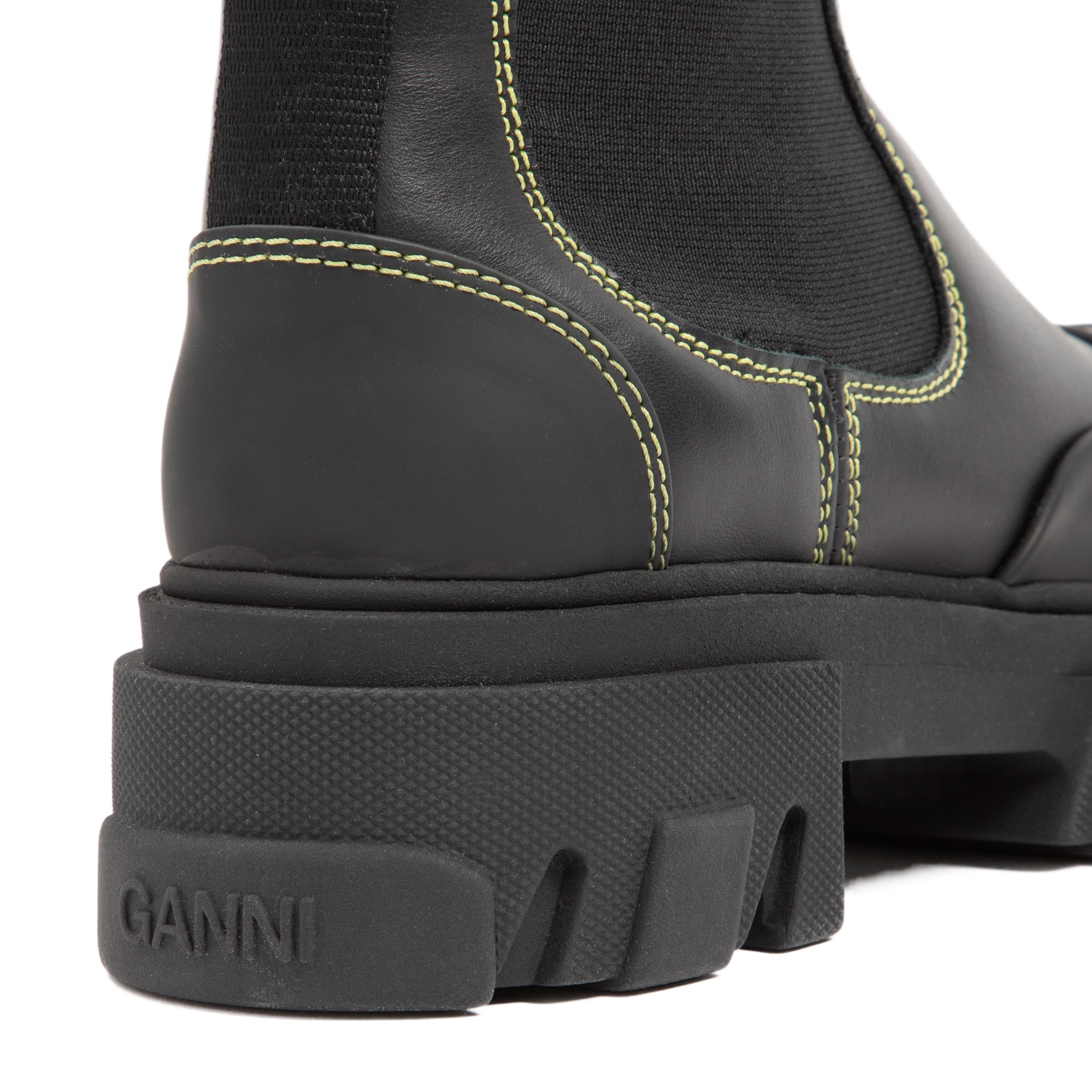 Ganni Mid Chelsea Ankle Boots In Black