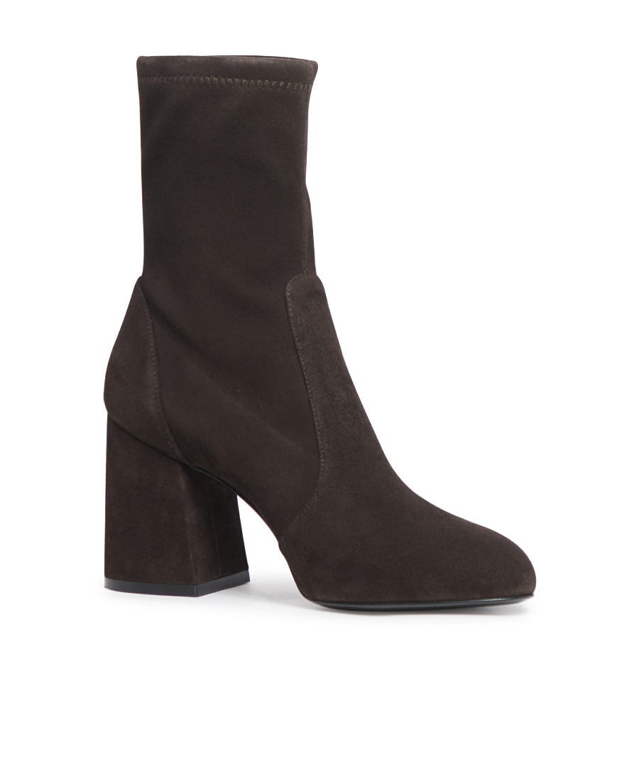 Stuart Weitzman Flareblock Stretch Boots In Black