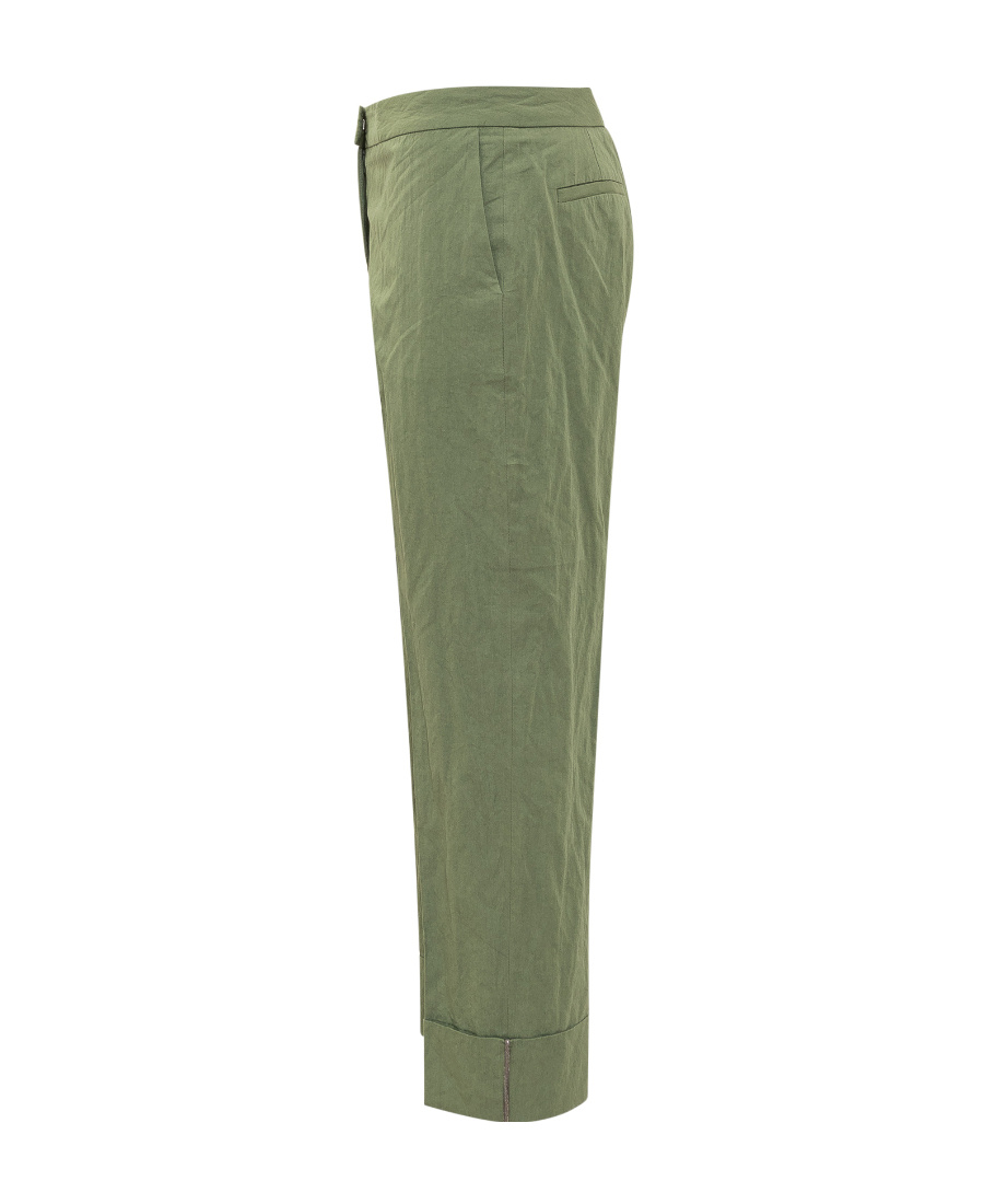 Fabiana Filippi Turn-up Hem Trousers In Green