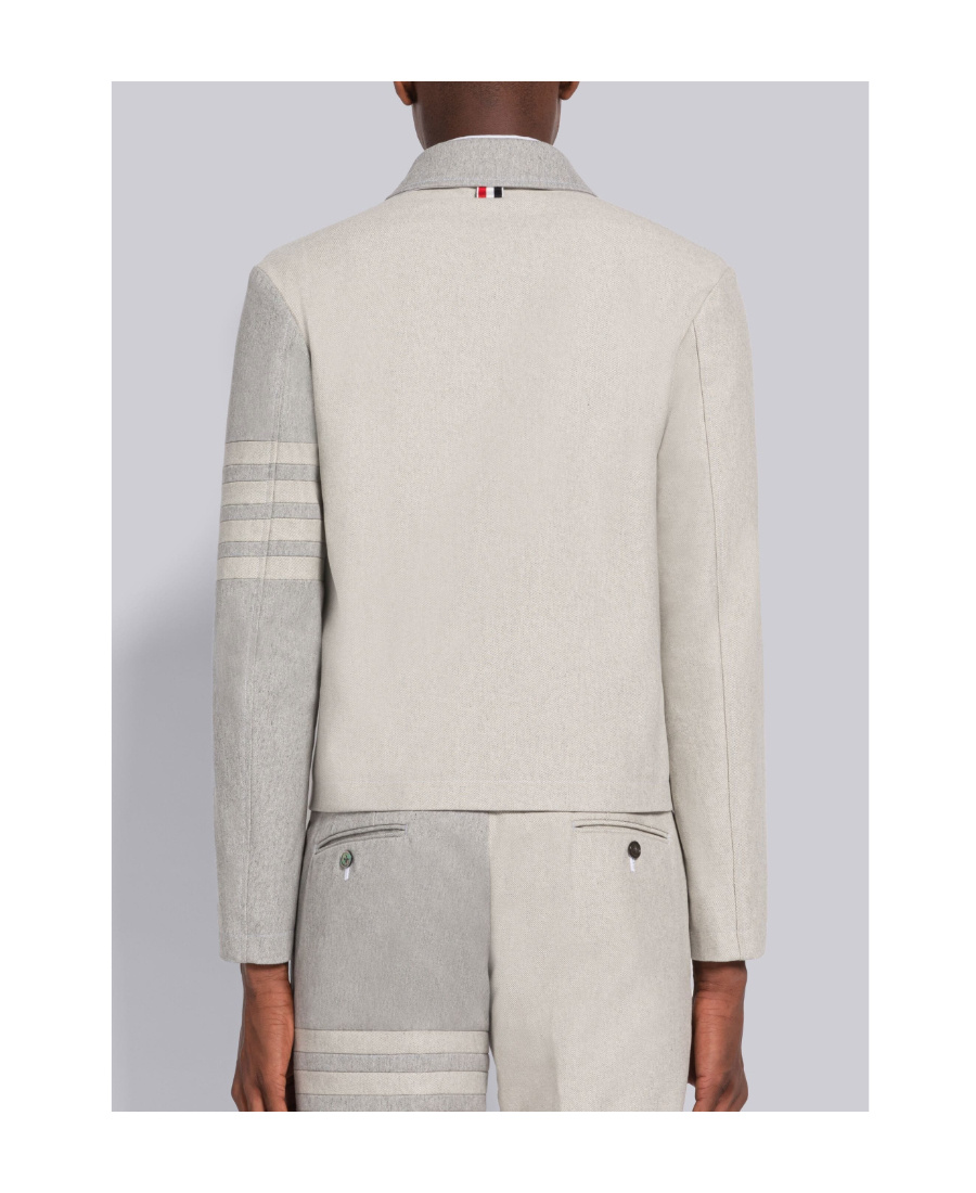 Thom Browne Funmix 4-bar Stripe Golf Jacket In White