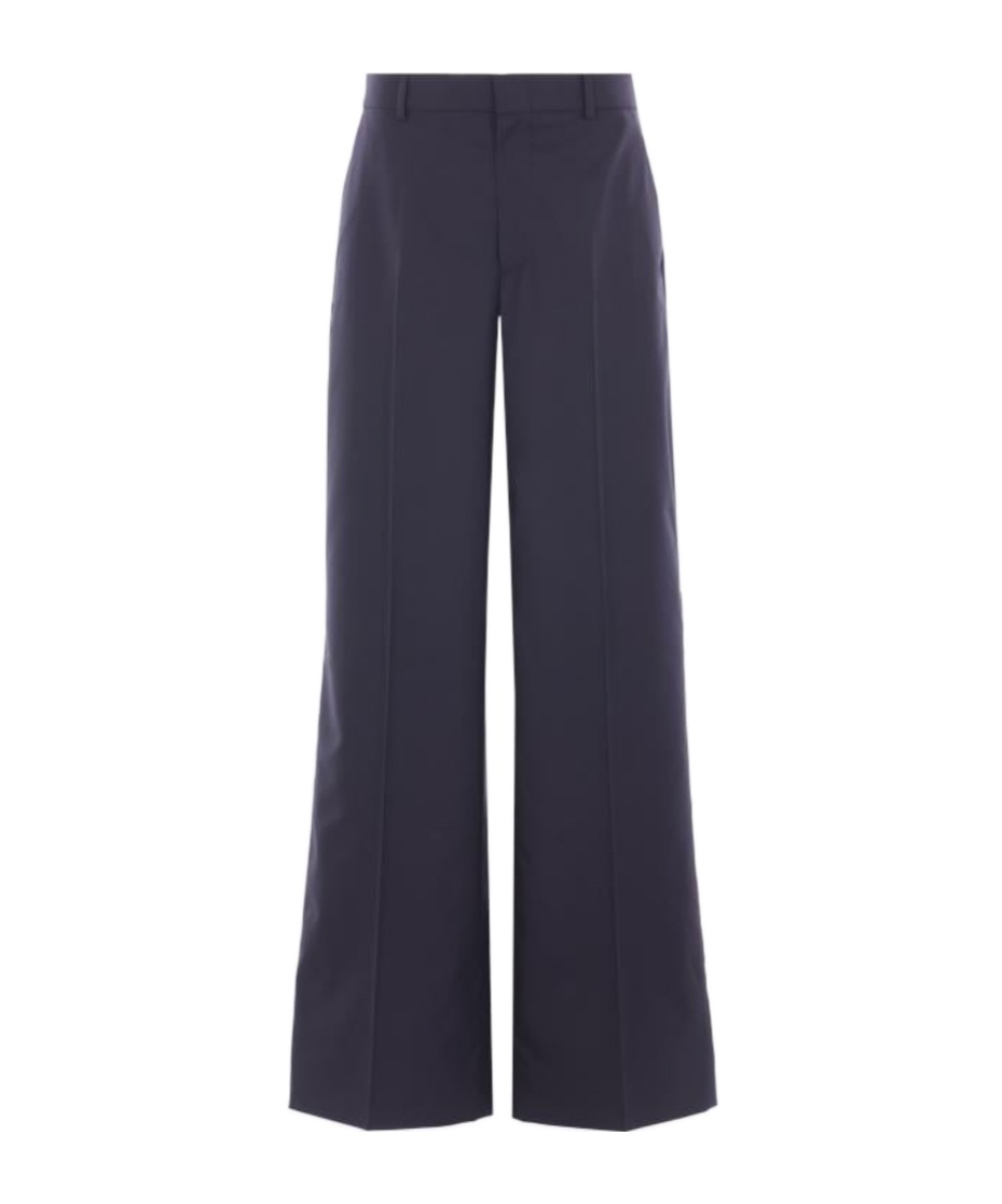 Gucci Wide-leg Trousers In Wool In Gray