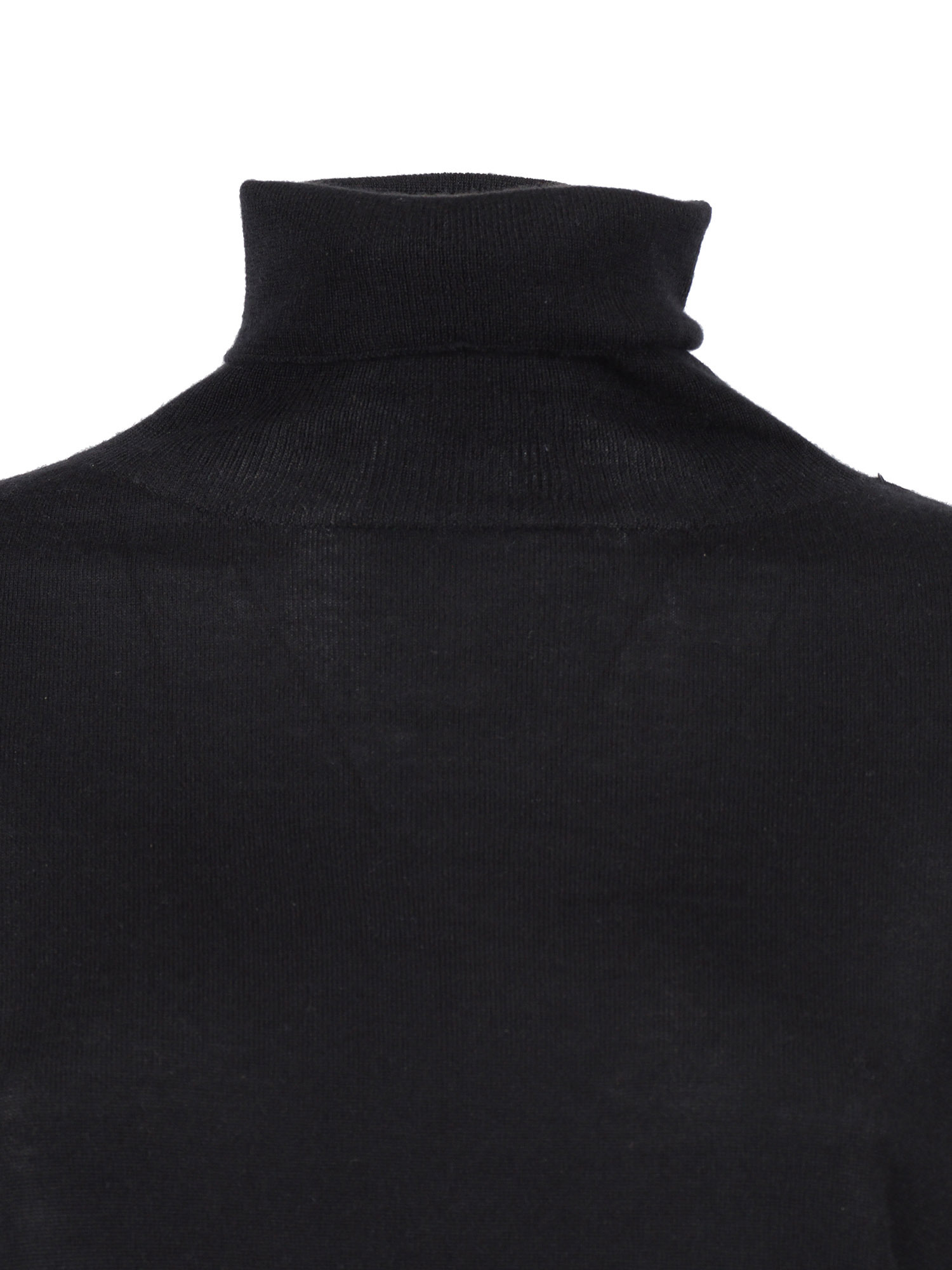 Fabiana Filippi Fitted Turtleneck Sweater In Cashmere-silk Blend In Black