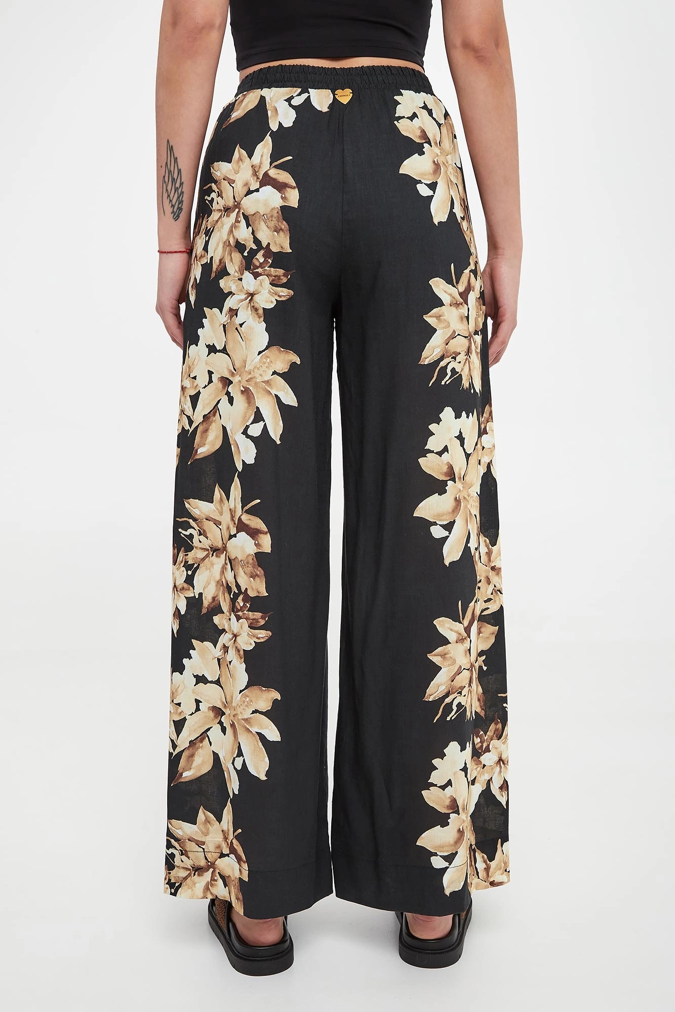 TWINSET FLORAL-PRINT TROUSERS