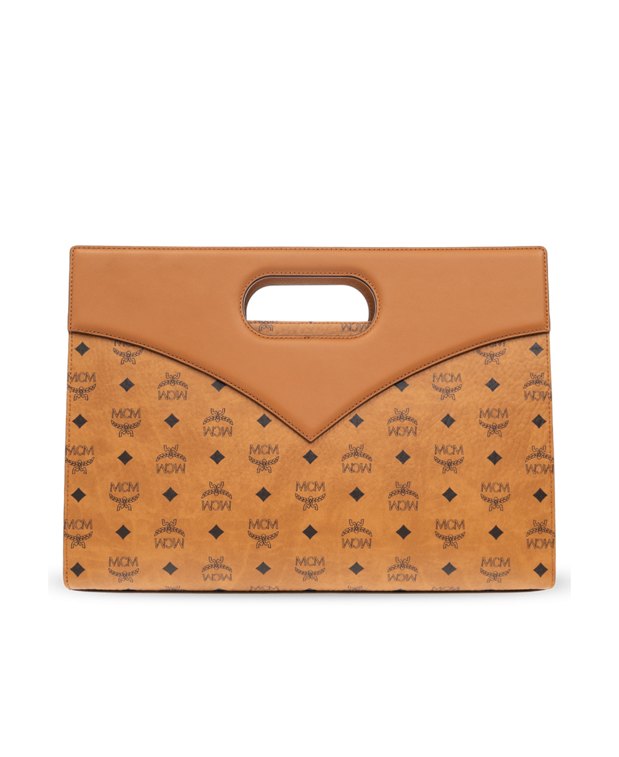 Mcm Logo Shoulder Bag In Brown