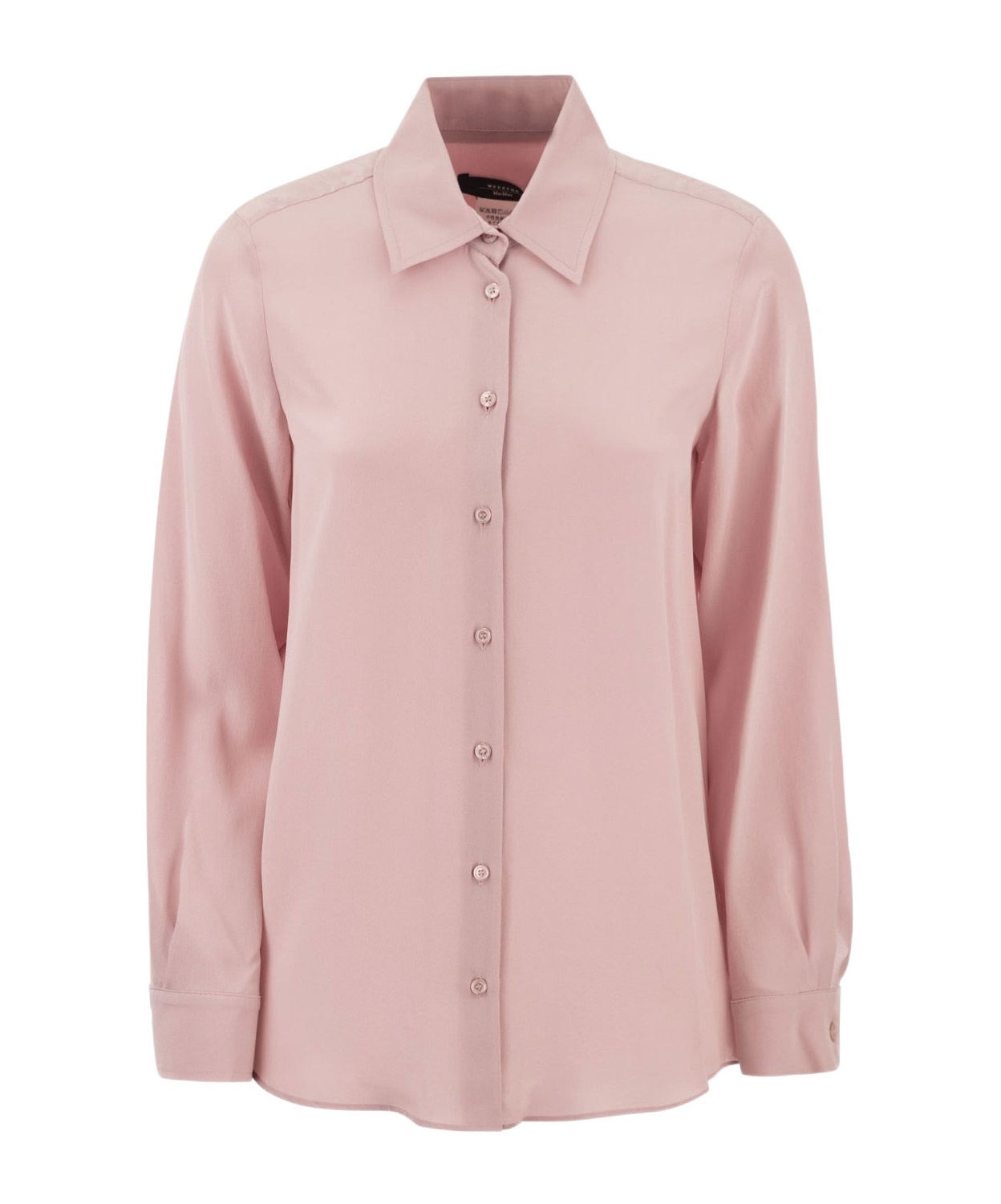 Weekend Max Mara Pointed Collar Long-sleeved Shirt In Nude