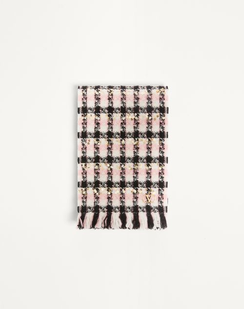 Shop Valentino Fringed Wool And Cashmere Scarf